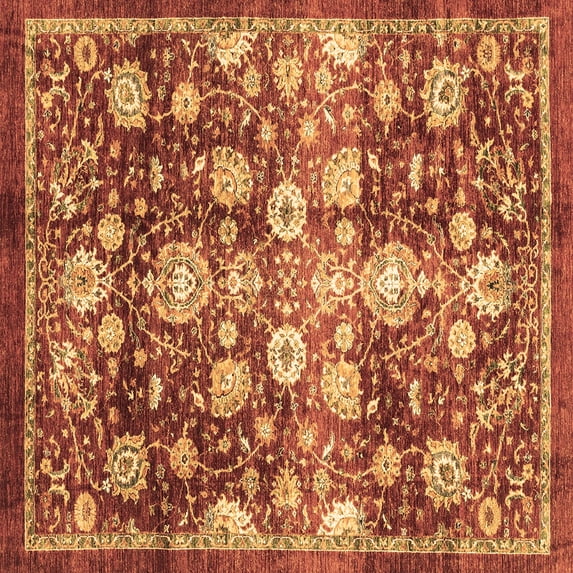 Ahgly Company Indoor Square Oriental Brown Traditional Area Rugs, 4' Square