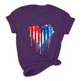thumbnail image 6 of Raeneomay Oversized T Shirts for Women Independence Day Printed Round Neck Short Sleeved Top, 6 of 6