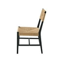 thumbnail image 4 of Side Dining Chair, Black Natural, Wood, Modern Contemporary Farmhouse Coastal, Kitchen Room Cafe Bistro Restaurant Hospitality, 4 of 7