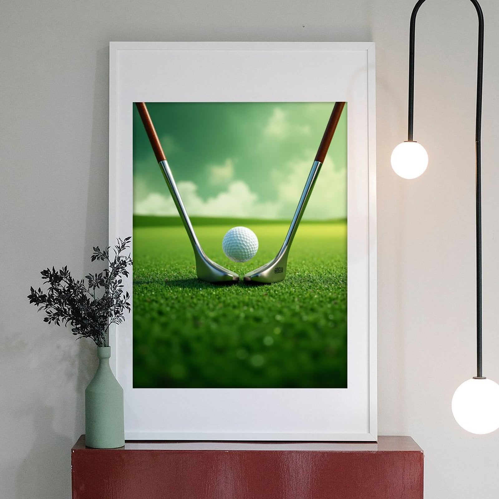 Diamond Art Kit for Adults, Golf Clubs Green Field Ball Diamond Painting for Adults Beginners, DIY Diamond Art Painting Kits, 5D Diamond Painting Crafts for Home Decor 12x16 Frameless