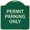 Green, variant on SignMission Designer Series Sign - Permit Parking Only | Green & Tan 18" X 18" Heavy-Gauge Aluminum Architectural Sign | Protect Your Business & Municipality | Made in the USA