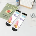 thumbnail image 7 of Pofeuu Watercolor Gnome Garden Print 30cm Socks, Adult Running Hiking Socks for Youth and Adult, 7 of 7