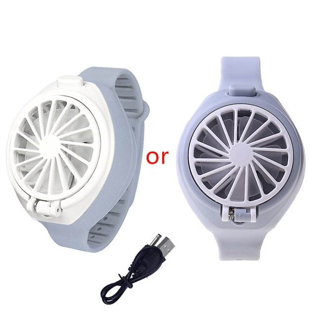 Ventilador recargable por Usb con cómoda correa para la muñeca, miniventilador portátil con Control de ventilador en forma de reloj para viajes en interiores o exteriores