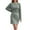 Gray, variant on WRKEKC Womens Dresses Casual Solid Color Long Sleeve Boat Neck Mini Dress for Fall Winter Bodycon Soft Knit Back Zip Curve Hugging Silhouette and Cuffs