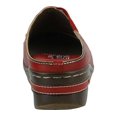 thumbnail image 5 of Womens Open-Back Hand-Painted Leather Clogs - Red - European Size 36, 5 of 7