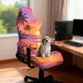 thumbnail image 4 of HELLHERO Hawaii Palm Tree Gaming Chair Cover with Armrest Covers for Office Home Office, Waterproof Stretchable Spandex Office Chair Cover, 4 of 10