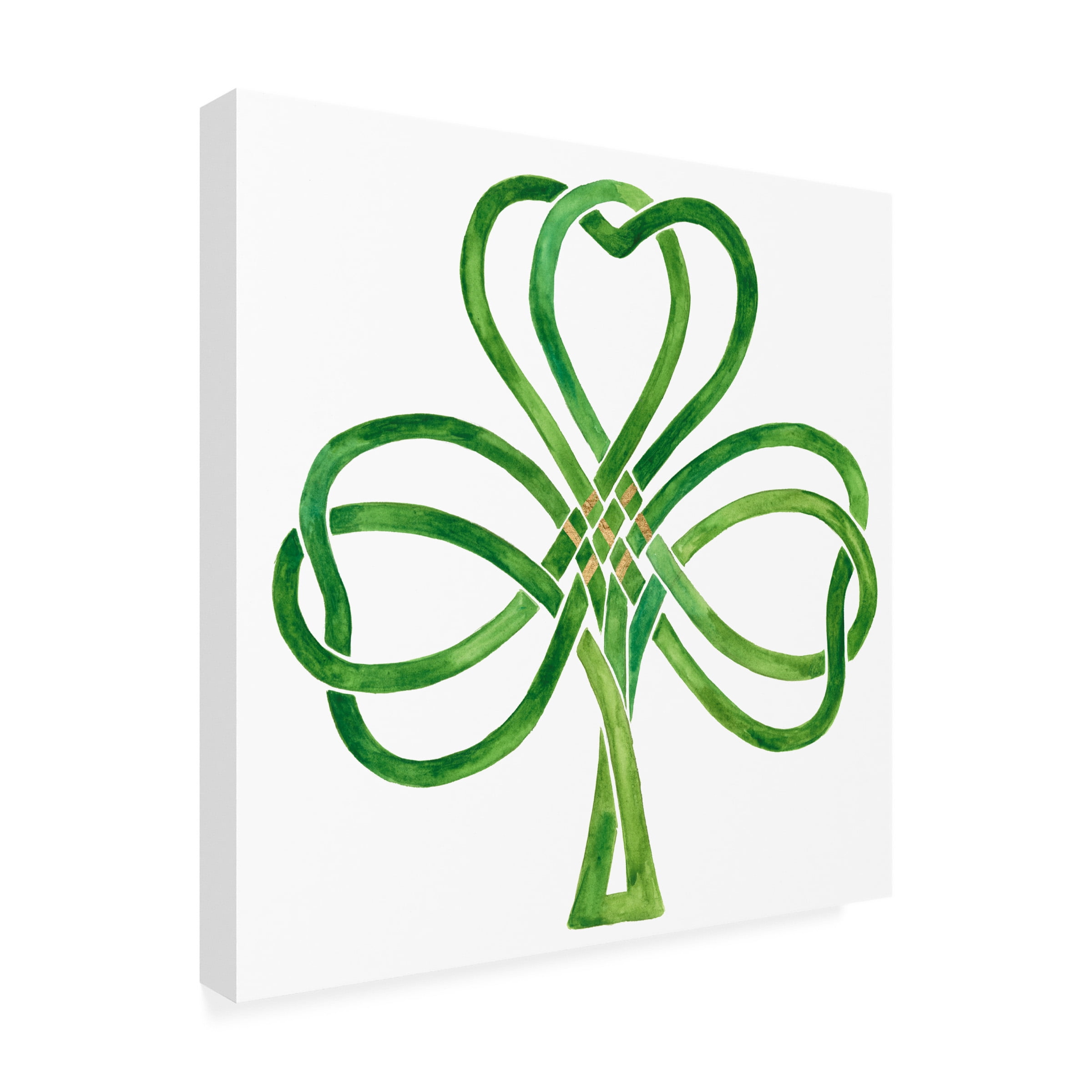 Victoria Borges 'Gilded Shamrock IV' Canvas Art