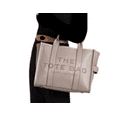 thumbnail image 3 of Marc Jacobs Women's The Medium Leather Tote, Cement, Grey, H004L01PF21-055 One Size, 3 of 4