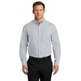 thumbnail image 5 of Port Authority W644 Broadcloth Gingham Easy Care Shirt, True Royal/ White, M, 5 of 6