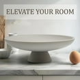 thumbnail image 4 of Large Decorative Bowl, Modern Resin Pedestal Bowl for Home Decor, Stylish Fruit Bowl for Kitchen Counter, Chic Key Holder for Entry Table, Grey, 4 of 12
