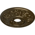 thumbnail image 3 of Ekena Millwork 18"OD x 3 1/2"ID x 1"P Valletta Ceiling Medallion (Fits Canopies up to 3 1/2"), Hand-Painted Brass, 3 of 6