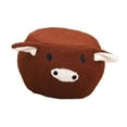thumbnail image 3 of Animal Footstool Portable with Soft Padded Cushion for Living Room Home Gift Brown Pig, 3 of 8