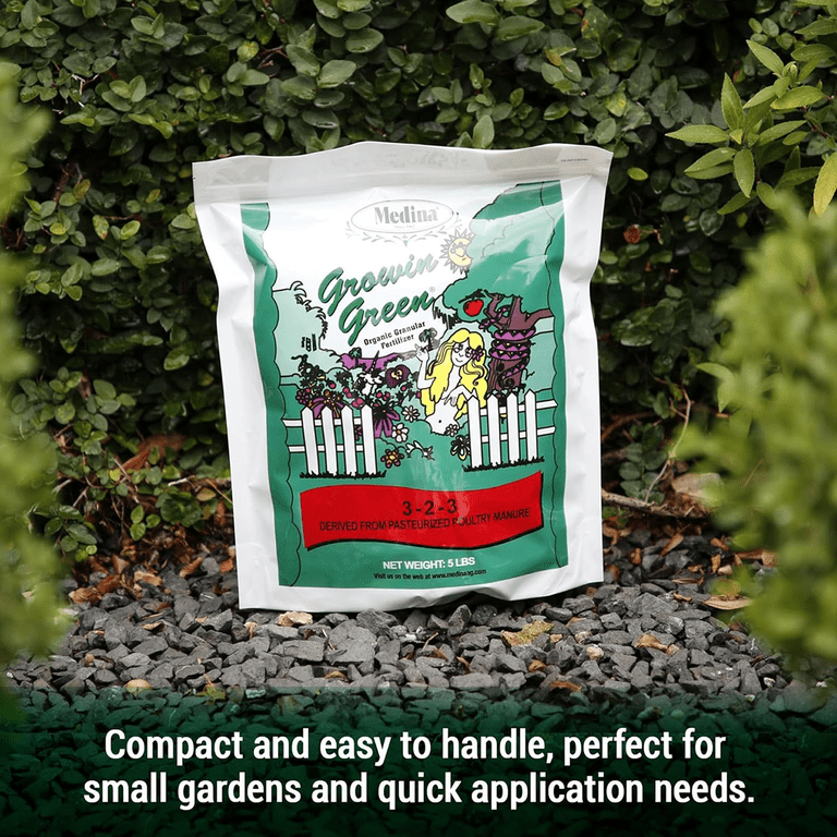 Medina Agriculture Products Growin Green Organic Granular Fertilizer, 5 lb  - Walmart.com
