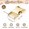 thumbnail image 2 of 2 Pcs Metal Quick Side Release Buckle, 14mm/0.6" Collar Buckles, Light Gold, 2 of 5