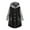Black-A, variant on Womens Fashion Sherpa Hoodie Faux Shearling Fleece Hooded Sweatshirt Jacket Long Sleeve Open Front Plush Outwear with Pocket Color Block Button Patchwork Side Button Outcoat Black-A S