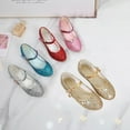 thumbnail image 3 of Toddler Kids Girls Dress Shoes Wedding Party Low Heel Princess Shoes Sparkle Glitter Flat Shoes, 3 of 3