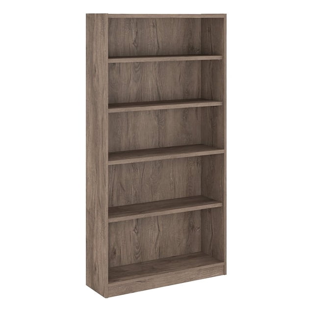 Bush Furniture Universal 5 Shelf Bookcase in Rustic Gray
