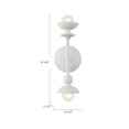 thumbnail image 2 of Alora Lighting Wv328209 Cadence 2 Light 11" Tall Wall Sconce - Off White, 2 of 7