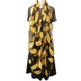 thumbnail image 1 of Wrapables® Sheer Silky Feeling Falling Leaves Long Scarf Wrap Shawl, Gold, 1 of 7