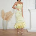thumbnail image 4 of PENGXIANG Femmes Bretelles Spaghetti Maxi Robe Sans Manches Dos Nu à Volants Coupe Basse Robe Longue Sortir Robes Cami, 4 of 6