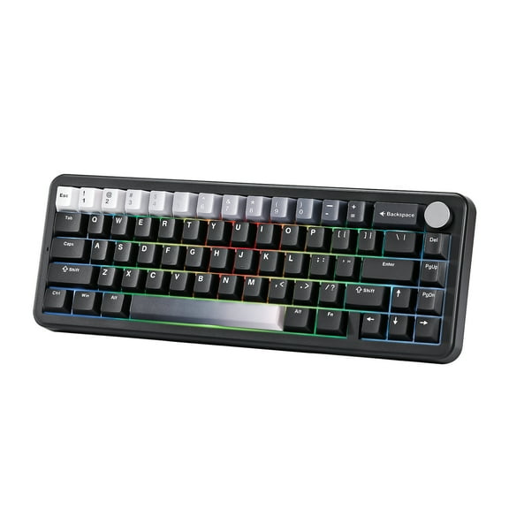 YUNZII B68 Wireless Mechanical Gaming Keyboard, Tri-Mode Hot Swappable Cute Gasket Mounted Creamy Keyboard for Win/Mac,