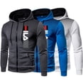 thumbnail image 2 of Sudadera con capucha para hombre Sudadera con capucha y cremallera Sudadera gráfica con bolsillo con cremallera Estampado de lunares Deportes al aire libre Casual Sudaderas con capucha diarias Sudader, 2 of 4