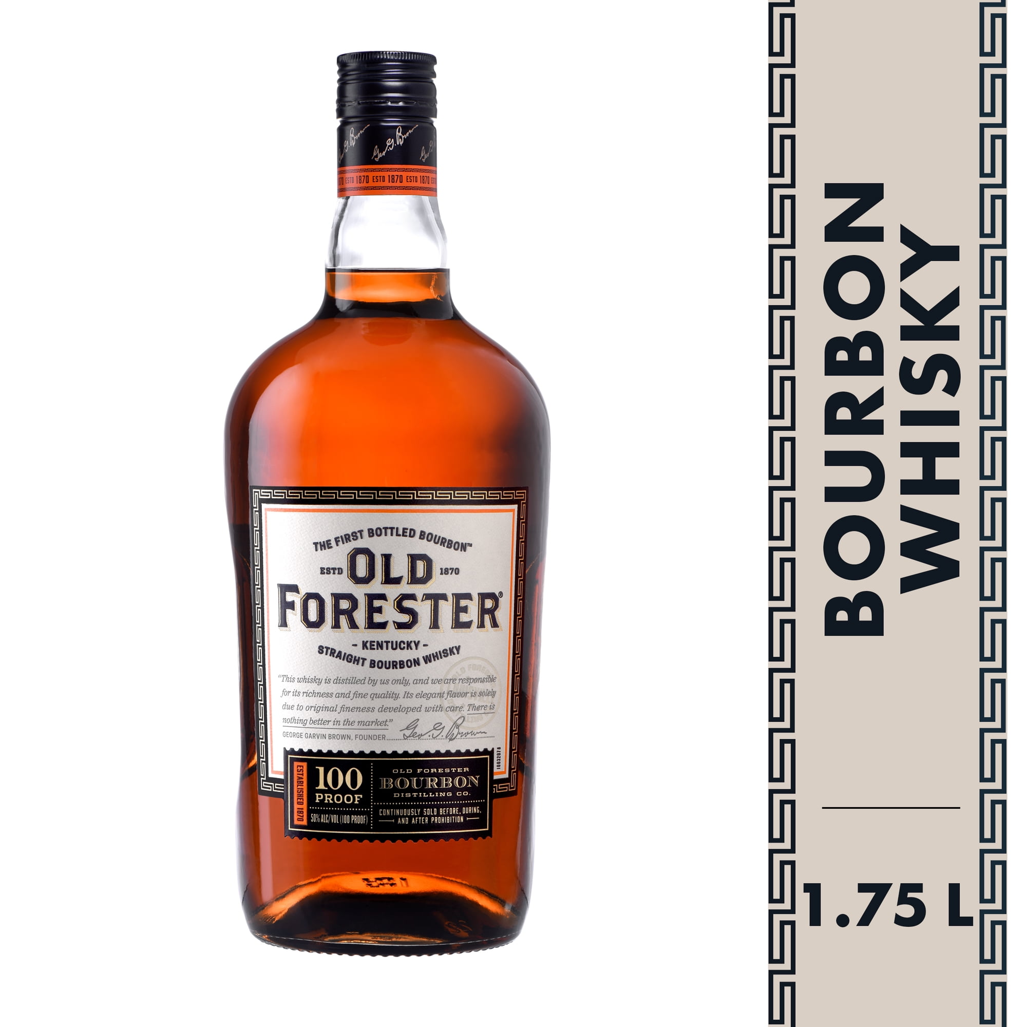 Old Forester 100 Proof Kentucky Straight Bourbon Whisky, 1.75 L Bottle, 100 Proof