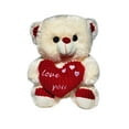 thumbnail image 3 of Party Pro's Teddy Bear Gift Soft Plush Stuffed Animal Holding Red Corduroy Heart 11 inches, 3 of 3