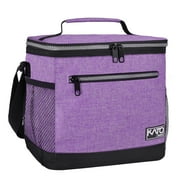 Tirrinia Insulated Lunch Bag for Women and Men, Leakproof Thermal Reusable Lunch Box, Tall Meal Prep Lunch Cooler Tote, Large, 10L, Purple, 10 x 8.5 x 9.3