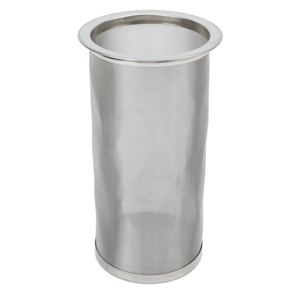 Demonsen Filtre à Café à Infusion Froi Filtre à Café à Infusion Froide Filtre Cylindrique à Large Maille Réutilisable en Acier Inoxydable avec Joint Blanc pour Thé, Filtre à Café à Large Bouche