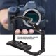 thumbnail image 1 of Camera Video Cage Handheld Camera Rig Vertical Shot Quick Mount With 1/4 3/8 Threaded Holes Cold Shoes For R6II SLR, 1 of 4