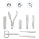 thumbnail image 3 of Kit de cuidado de uñas Kit de arte de uñas Kit de pedicura Tijeras de uñas de acero inoxidable con estuche de viaje de cuero PU Adepaton Accesorios para Manicure y Pedicure, 3 of 5