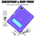 thumbnail image 4 of Dteck Case for iPad Pro 12.9 inch 6th 5th 4th 3rd Generation,Heavy Duty Rugged 3-Layer Protection Case Shockproof Silicone Kickstand Cover for iPad Pro 12.9" 2022/2021/2020/2018,Purple+Mint, 4 of 5