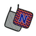 thumbnail image 2 of Carolines Treasures CJ1044-NPTHD Letter N Chevron Orange and Blue Pair of Pot Holders, 7.5HX7.5W, multicolor, 2 of 2