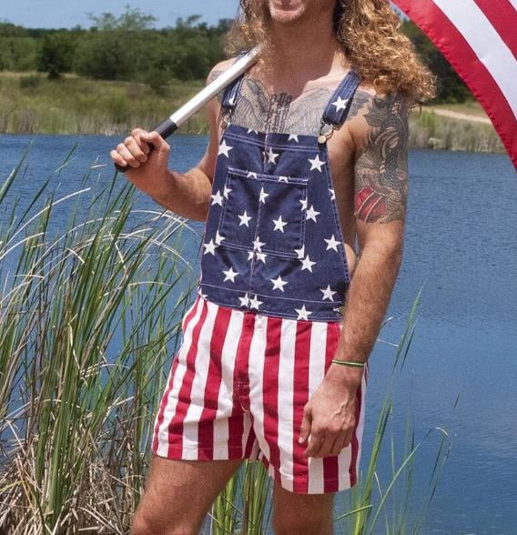 4th of july man romper