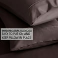 thumbnail image 3 of American Home Collection Brushed Microfiber Sheet Set, Deep Pocket Extra Soft Sheets & Pillowcases Set, 4 Pieces, Queen, Brown, 3 of 7