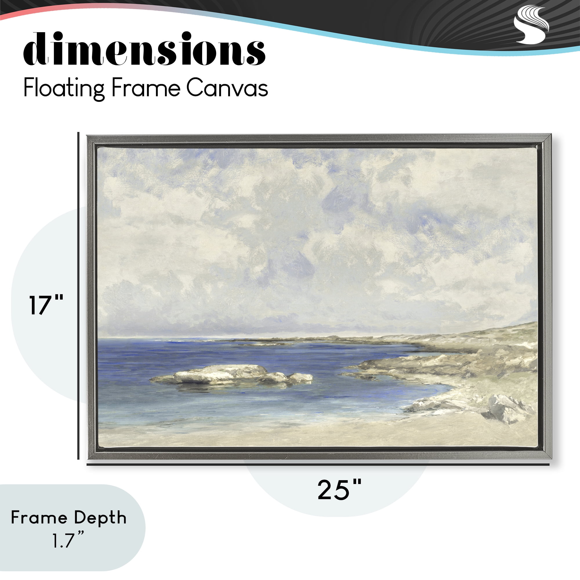 Stupell Industries Pond At Morning Gray Framed Floater Canvas Wall Art, design by Christy McKee