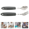 thumbnail image 3 of Shisuyan Weighted Utensils Durable 1 Set 8.7X1.6X0.8In Grey Stainless Steel, 3 of 9