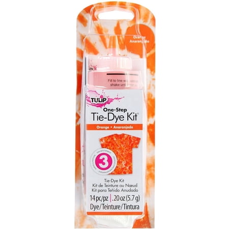 Tulip One-Step Orange Tie-Dye Kit – Single Color Fabric Dye Kit for DIY Tie Dye Projects, Up to 3 Projects