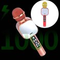 thumbnail image 1 of Microphone Wireless Bluetooth-compatible Speaker Reverberation Lights Recorder Kids Home KTV Player Rechargeable Mic LED Lights Recorder Gathering Red, 1 of 8