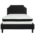 thumbnail image 5 of Emma + Oliver Full Arched Tufted Platform Bed/Mattress in Black Fabric, 5 of 6