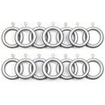 thumbnail image 1 of (Pack of 24 pcs) Handcrafted Natural Rose Wood Curtain Rings with Hooks â€“ 2.5" Outer, 1.75" Inner Diameter â€“ Curtain Ring, Wooden Curtains Rings for Rod with Metal Hooks, 1 of 1