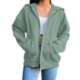 thumbnail image 4 of Uqiangy Crewneck Sweatshirt Crew Neck Sweatshirts Women Womens Crewneck Sweatshirt Tunic Sweatshirt Zip Up Hoodie Women Crewneck Sweatshirts Women Womens Zip Up Hoodies Mint Green S, 4 of 9
