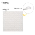 thumbnail image 2 of Uxcell 100Pack Cabinet Door Bumpers Small Self-Adhesive Clear Rubber Feet 8x4mm, 2 of 4