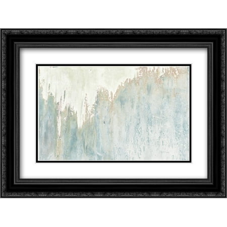 Snowfall 2x Matted 24x18 Black Ornate Framed Art Print by Cusson, Marie Elaine