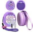 thumbnail image 2 of Jchpine Étui Rigide de Transport et Housse en Silicone Compatible avec Tamagotchi Pix, Machine de Jeu Interactive pour Animal de Compagnie Virtuel, Protecteur de Film d'Écran pour Accessoires Tamagotchi Pix (Violet), 2 of 15