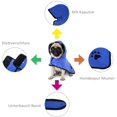 thumbnail image 3 of Microfibre Dog Bathrobe Adjustable Cat Fast Dry Bathing Quick Drying Pajamas Toweling Super Absorbent Pet Robe S Blue 40cm for Back Length, 3 of 5