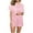 Pink#1, variant on GERsome Womens Pajama Sets 2 Piece Sleepwear Pjs Set Short Sleeve Button Down Top and Short Color Block & Floral Print Loungewear S-XXL