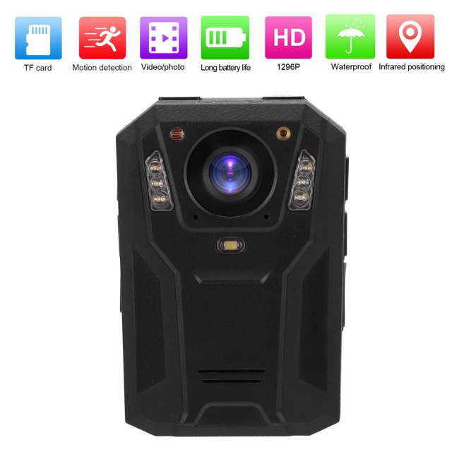 Cámara Corporal 1296P TFT Visión Nocturna IP67 Linterna LED Para Aplicación De La Ley En El Sitio, Grabadora Portátil Para Aplicación De La Ley Con Batería De 8 Horas