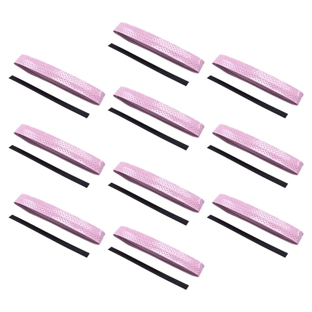 koolsoo 10 Pieces Racket Grip Tape Anti Skid Durable Sweat Absorbing Tennis Overgrip for Light Pink